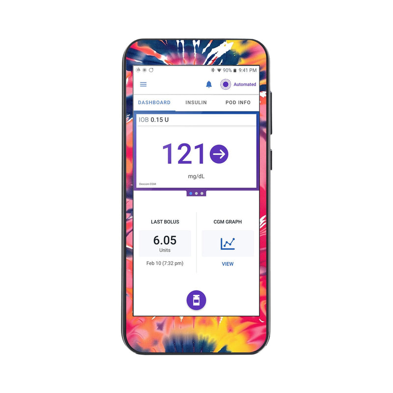 Peelz Summer Tie Dye Sticker for Omnipod ® 5 Controller – Pump Peelz Peelz/Stickers