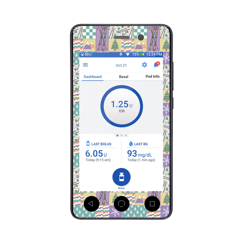 Peelz Après Ski Sticker for Omnipod DASH® PDM – Pump Peelz Peelz/Stickers