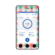 Peelz Peppermint Plaid Sticker for Omnipod DASH® PDM – Pump Peelz Peelz/Stickers