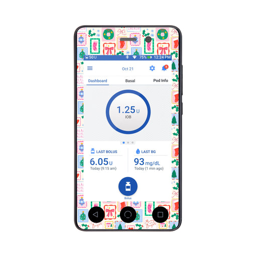 Peelz Holiday Greetings Sticker for Omnipod DASH® PDM – Pump Peelz Peelz/Stickers