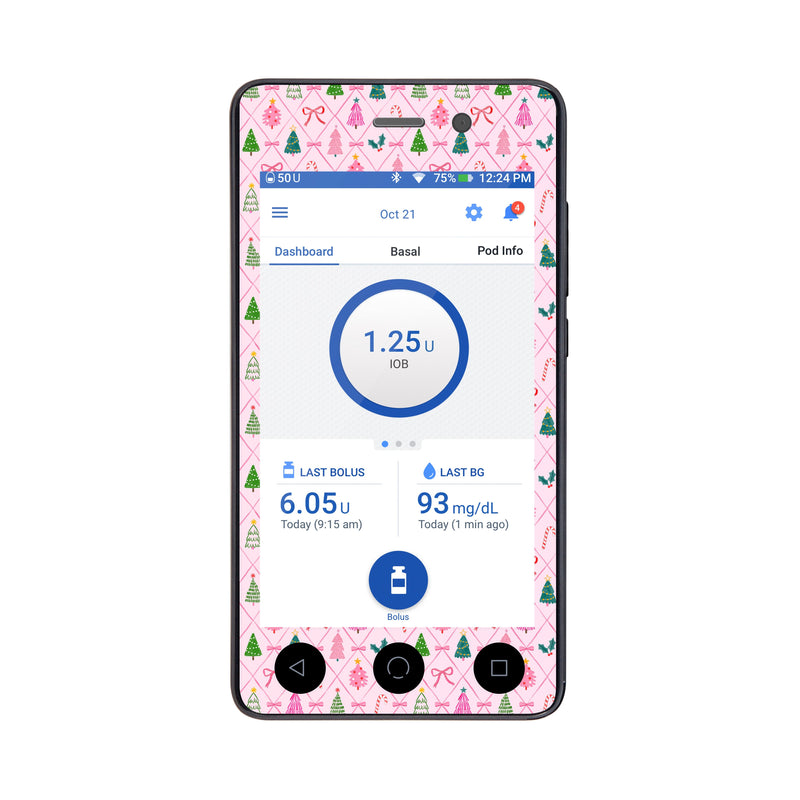 Peelz Coquette Christmas Sticker for Omnipod DASH® PDM – Pump Peelz Peelz/Stickers