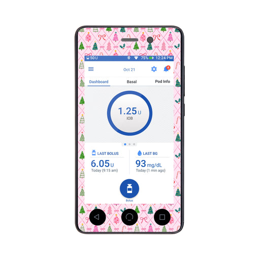 Peelz Coquette Christmas Sticker for Omnipod DASH® PDM – Pump Peelz Peelz/Stickers