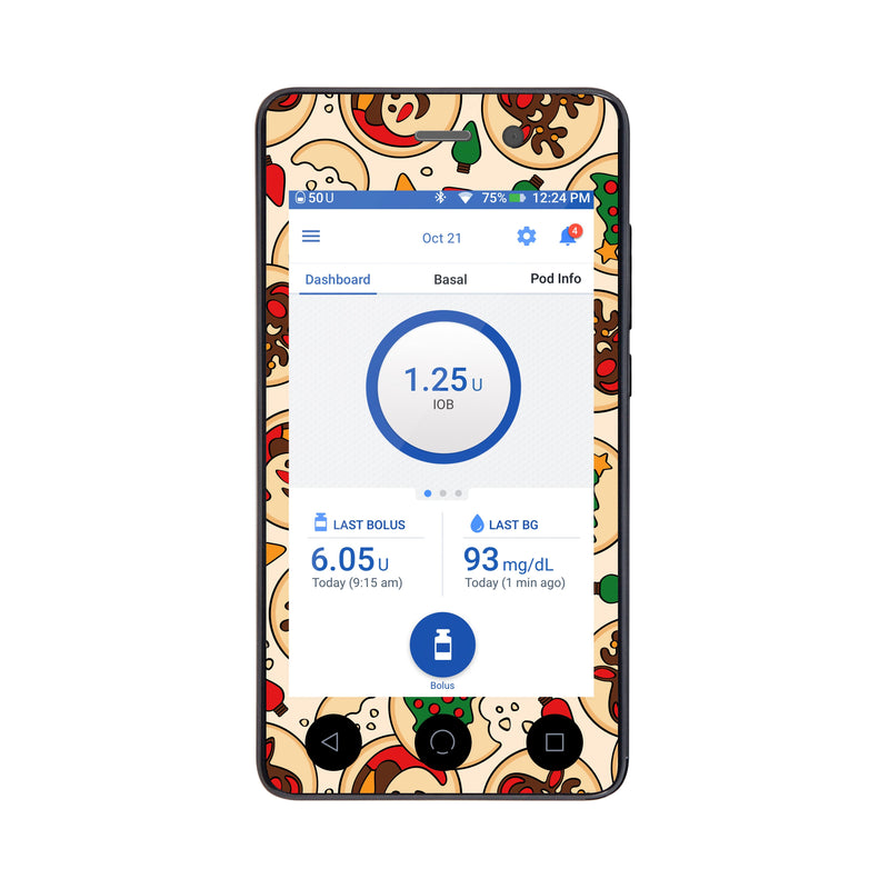 Peelz Santa's Cookies Sticker for Omnipod DASH® PDM – Pump Peelz Peelz/Stickers