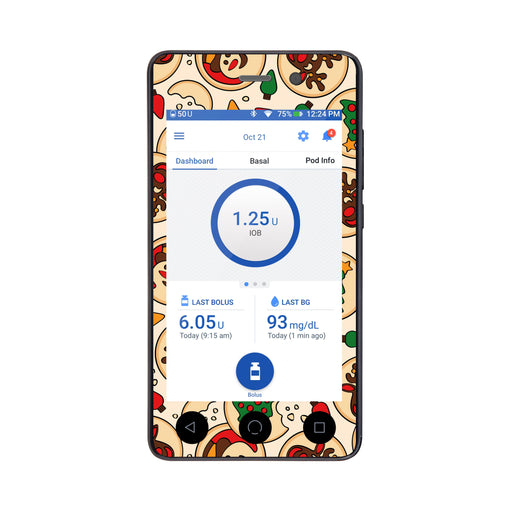 Peelz Santa's Cookies Sticker for Omnipod DASH® PDM – Pump Peelz Peelz/Stickers