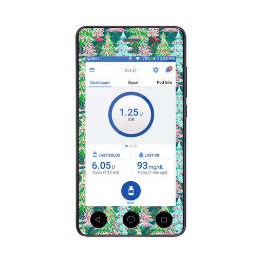 Peelz Festive Forest Sticker for Omnipod DASH® PDM – Pump Peelz Peelz/Stickers