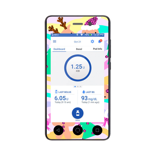 Peelz Christmas Pastel Sticker for Omnipod DASH® PDM – Pump Peelz Peelz/Stickers