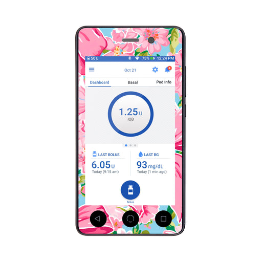 Peelz Blossom Bows Sticker for Omnipod DASH ® PDM – Pump Peelz Peelz/Stickers