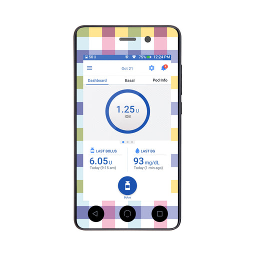 Peelz Spring Plaid Sticker for Omnipod DASH ® PDM – Pump Peelz Peelz/Stickers