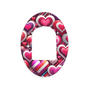 Peelz Sparkly Hearts Pod Patch Tape - Pump Peelz Patch Medical Tape
