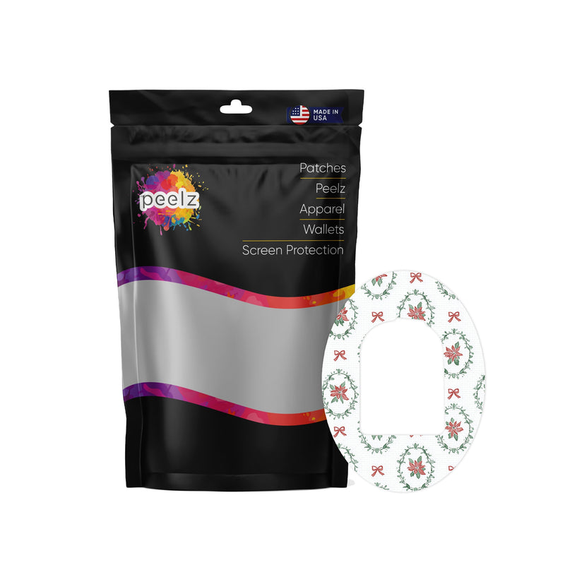 Peelz Poinsettia Parade Pod Patch Tape - Pump Peelz Patch Medical Tape
