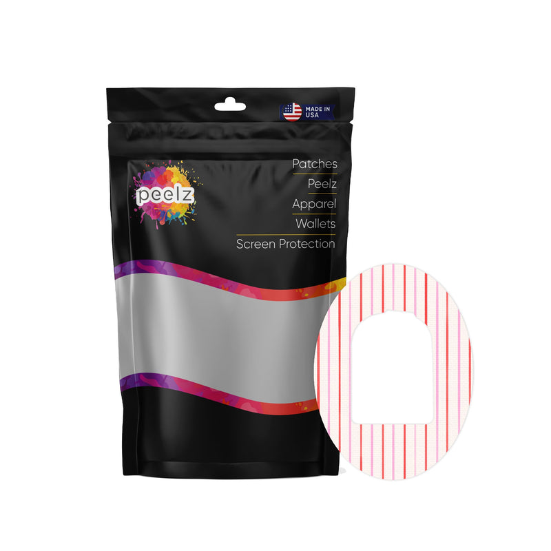 Peelz Peppermint Stripes Pod Patch Tape - Pump Peelz Patch Medical Tape