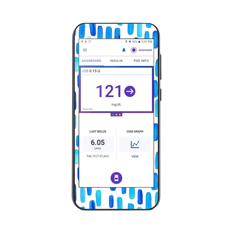 Peelz Level Lines Sticker for Omnipod® 5 Controller – Pump Peelz Peelz/Stickers