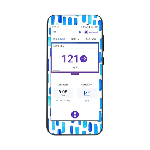 Peelz Level Lines Sticker for Omnipod® 5 Controller – Pump Peelz Peelz/Stickers
