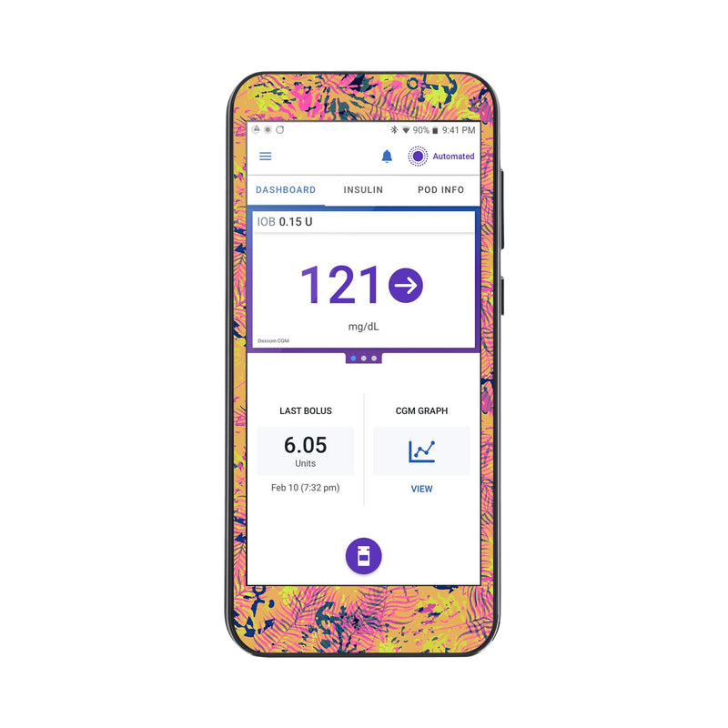 Peelz Electric Island Sticker for Omnipod® 5 Controller – Pump Peelz Peelz/Stickers