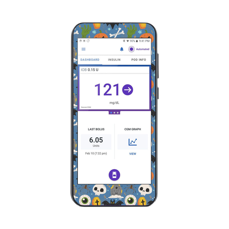 Peelz Spooky Night Sticker for Omnipod® 5 Controller – Pump Peelz Peelz/Stickers