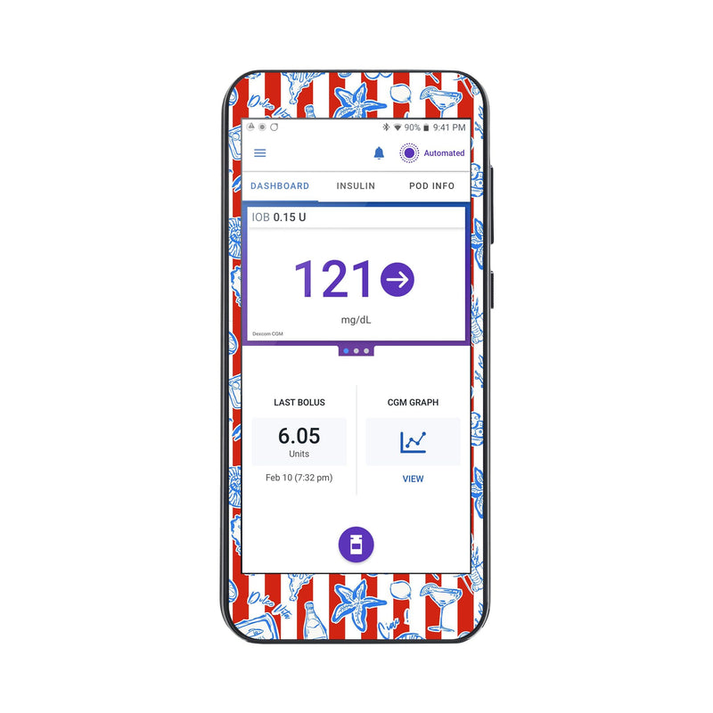 Peelz Spritz Parade Sticker for Omnipod® 5 Controller – Pump Peelz Peelz/Stickers