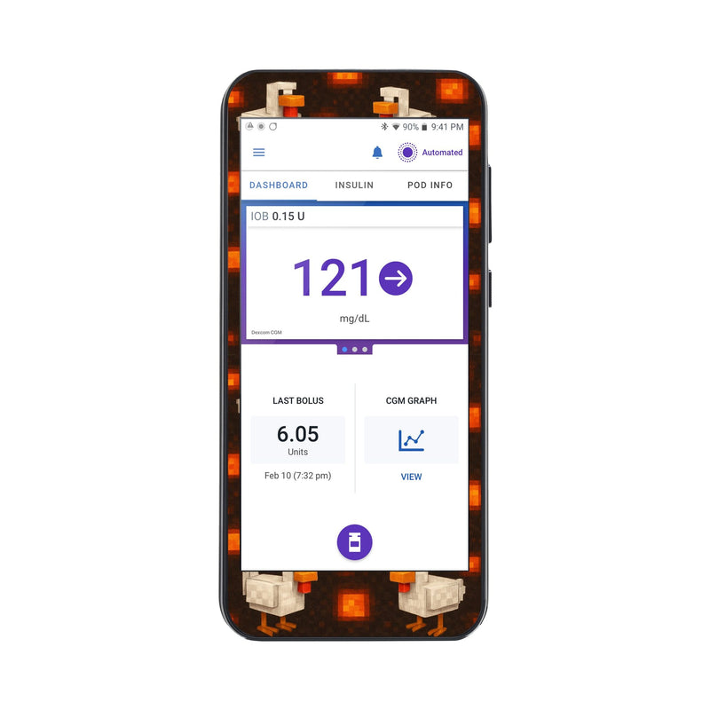 Peelz Inferno Chicken Sticker for Omnipod® 5 Controller – Pump Peelz Peelz/Stickers