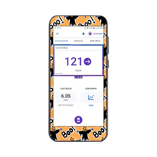 Peelz Pumpkin Boo Sticker for Omnipod® 5 Controller – Pump Peelz Peelz/Stickers