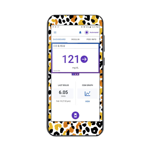 Peelz Golden Leopard Sticker for Omnipod® 5 Controller – Pump Peelz Peelz/Stickers