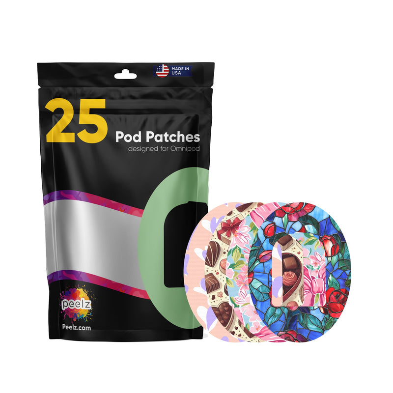 Peelz Valentine Variety Pack Pod Patch Tape - Pump Peelz Patch Medical Tape