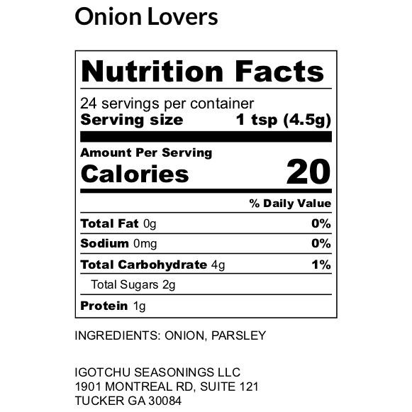 Igotchu Seasonings Igotchu Onion Lovers seasoning Seasonings & Spices White Smoke 5.5 oz,8 oz