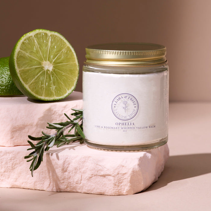 Clara & Fritz Tallow Shop - Clara & Fritz Tallow Shop - Ophelia Rosemary and Lime Whipped Tallow Balm