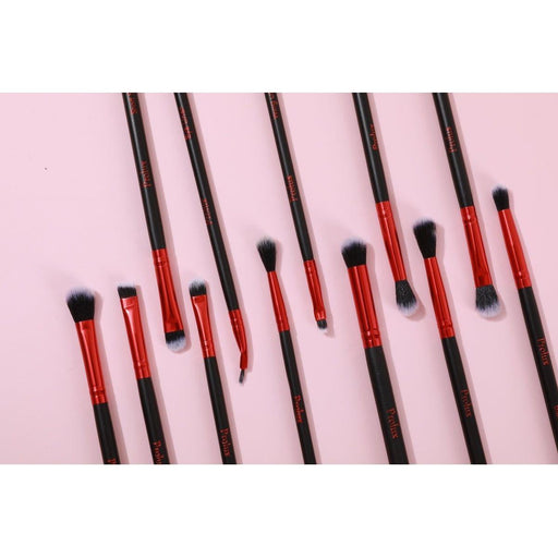 Prolux Cosmetics Deluxe Red Makeup Brush Set