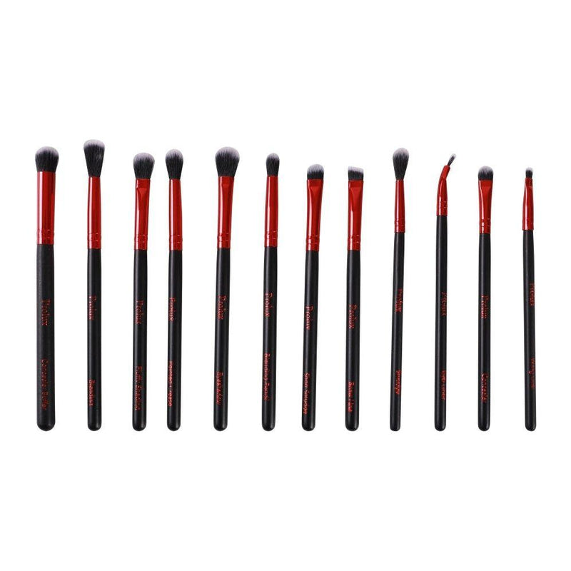 Prolux Cosmetics Deluxe Red Makeup Brush Set