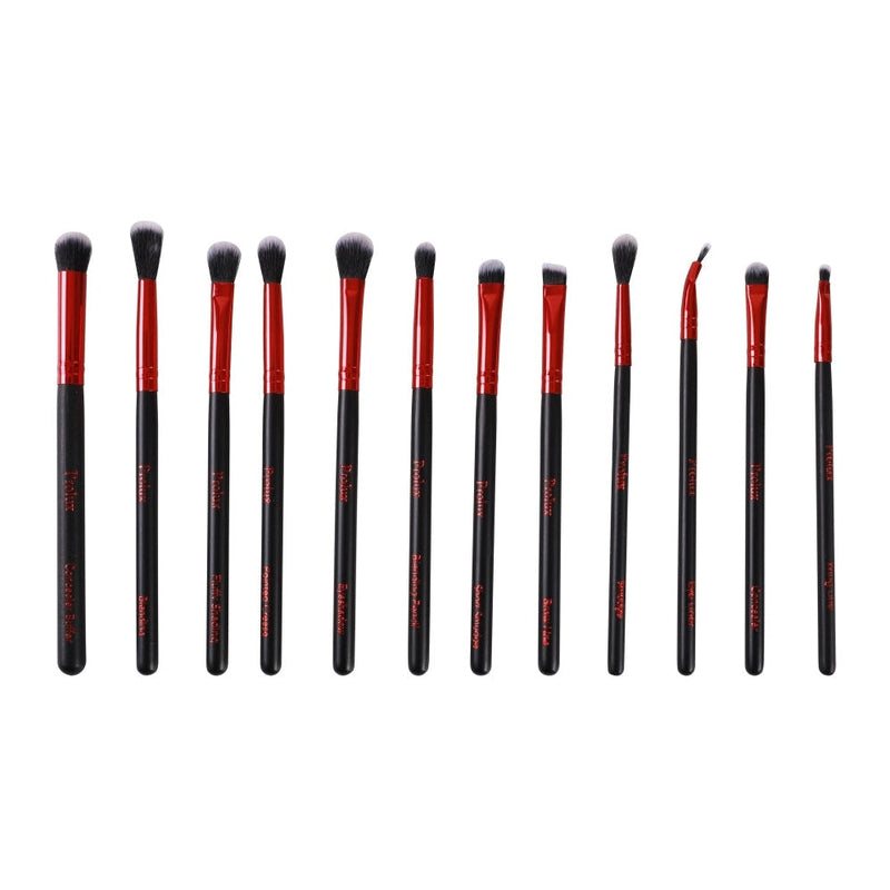 Prolux Cosmetics Deluxe Red Makeup Brush Set