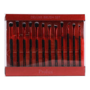 Prolux Cosmetics Deluxe Red Makeup Brush Set