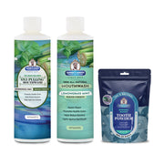 Garner's Garden Oral Care Package | Trio | H2O2 | Fluoride Free Packages White Smoke Reduced Lemongrassmint / 2 oz Regular Tooth Powder (Mineral Boost/Blue Pouch)