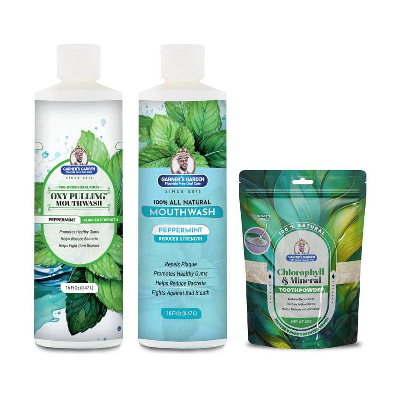 Garner's Garden Oral Care Package | Trio | H2O2 | Fluoride Free Packages