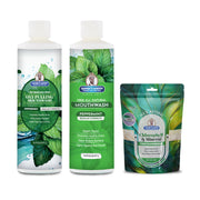 Garner's Garden Oral Care Package | Trio | H2O2 | Fluoride Free Packages White Smoke Regular Peppermint / 2 oz Chlorophyll and Mineral Tooth Powder