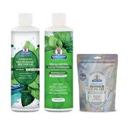 Garner's Garden Oral Care Package | Trio | H2O2 | Fluoride Free Packages White Smoke Regular Peppermint / 2 oz Mother of Pearl Tooth Powder
