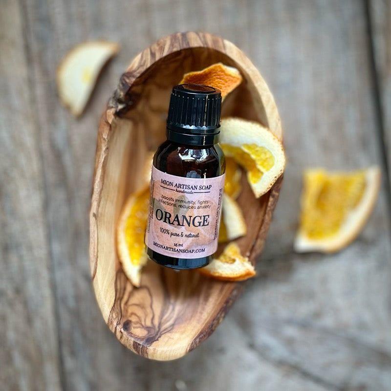 MION Artisan Soap Co. Orange Essential Oil | Uplifting, Energizing