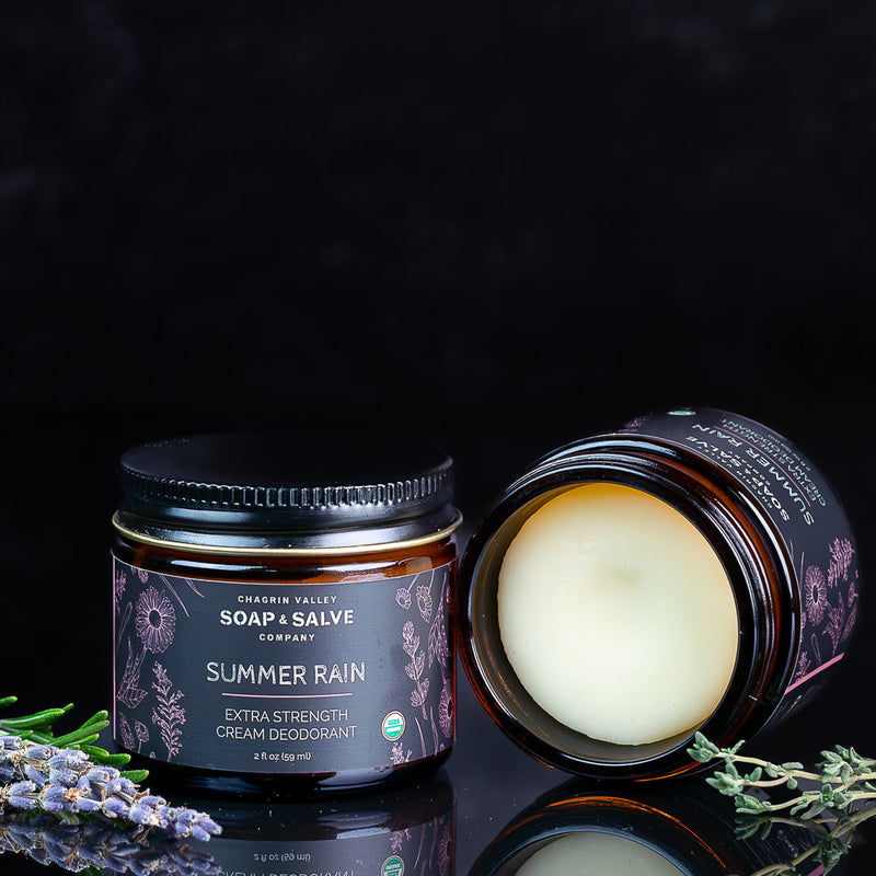 Chagrin Valley Soap & Salve Deodorant Cream: Extra Strength Summer Rain Deodorant