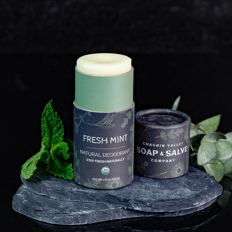 Chagrin Valley Soap & Salve Deodorant: Stick Fresh Mint Deodorant