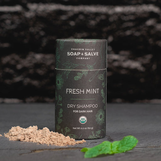 Chagrin Valley Soap & Salve Dry Shampoo: Dark Hair Fresh Mint Dry Shampoo