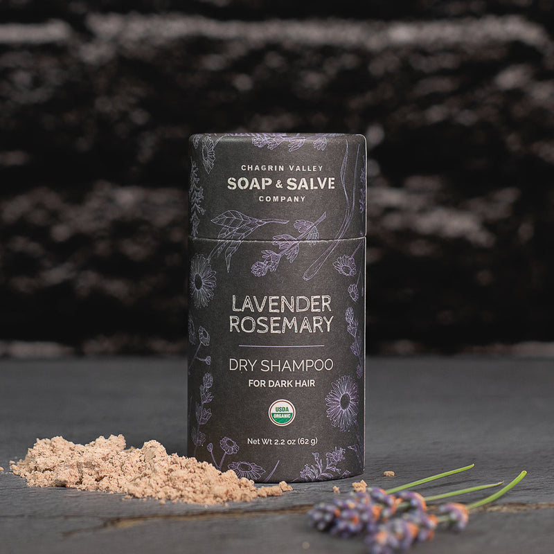 Chagrin Valley Soap & Salve Dry Shampoo: Dark Hair Lavender Rosemary Dry Shampoo