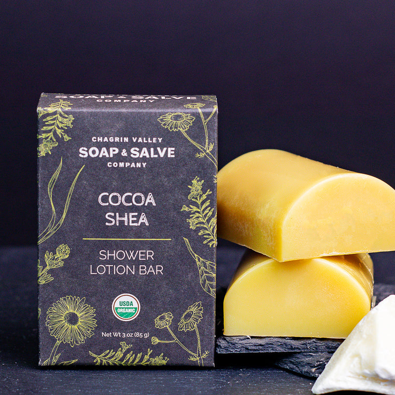 Chagrin Valley Soap & Salve Shower Butter Bar:  Cocoa Shea Shower Lotion Bar