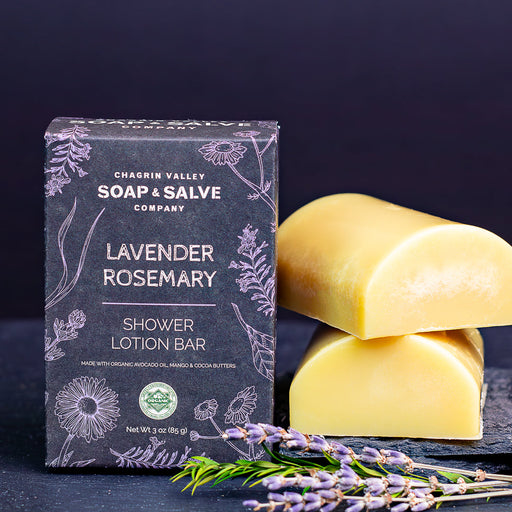 Chagrin Valley Soap & Salve Shower Butter Bar: Lavender Rosemary Shower Lotion Bar