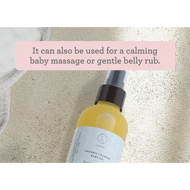 Lizush ORGANIC CALMING BABY OIL Nourishing, Soothing, Calming