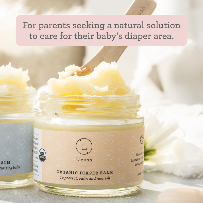 Lizush ORGANIC DIAPER BALM To protect, calm and nourish