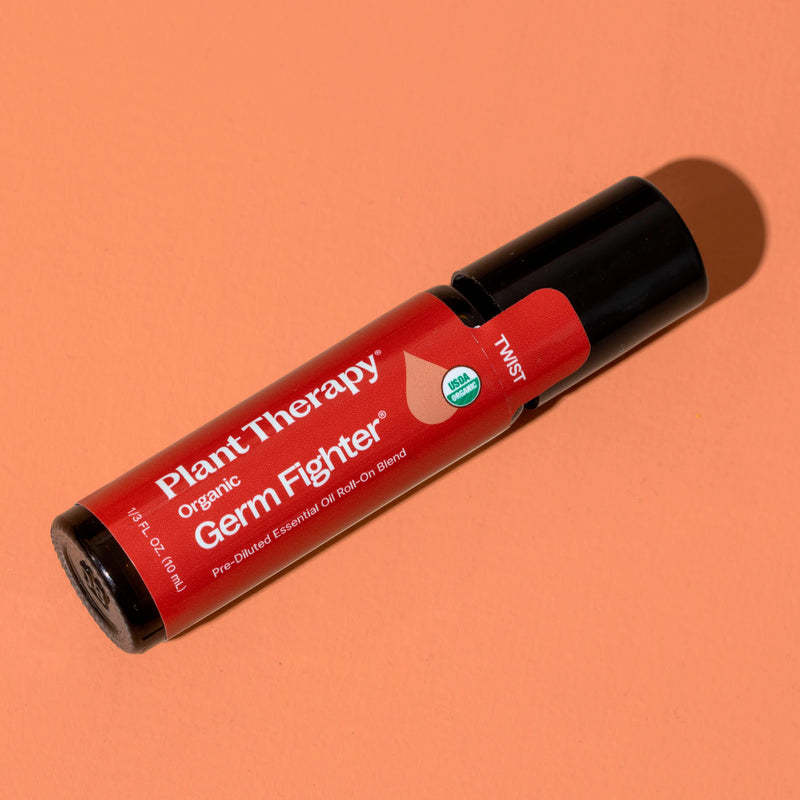 Plant Therapy Organic Germ Fighter®️ Essential Oil Blend Pre-Diluted Roll-On Essential Oil
