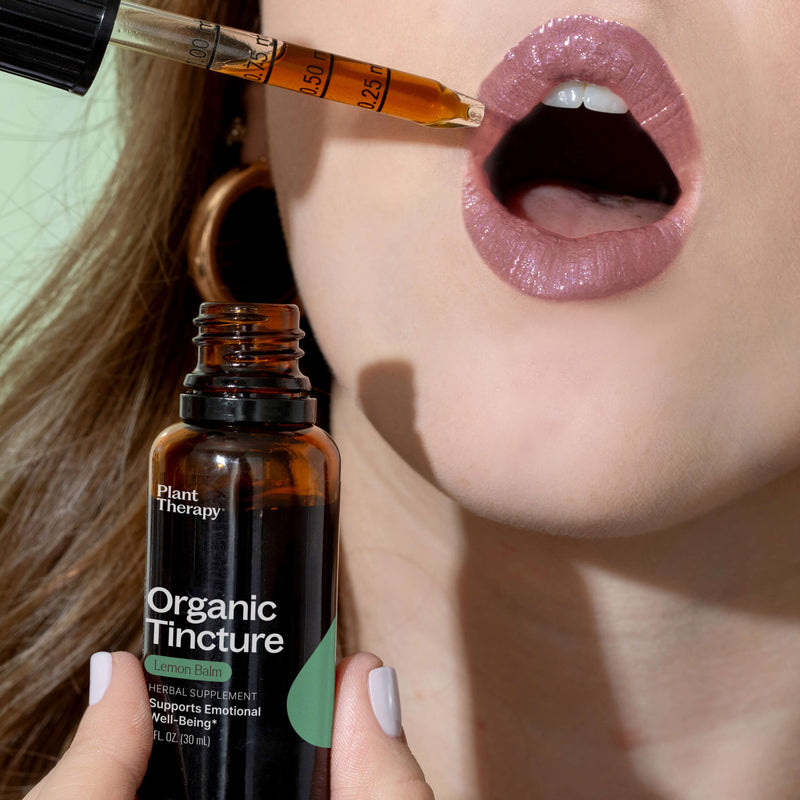 Plant Therapy Organic Lemon Balm Herbal Tincture Supplement