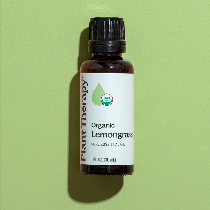 Plant Therapy Organic Lemongrass Essential Oil Essential Oil Dark Sea Green 10 mL,30 mL,100 mL