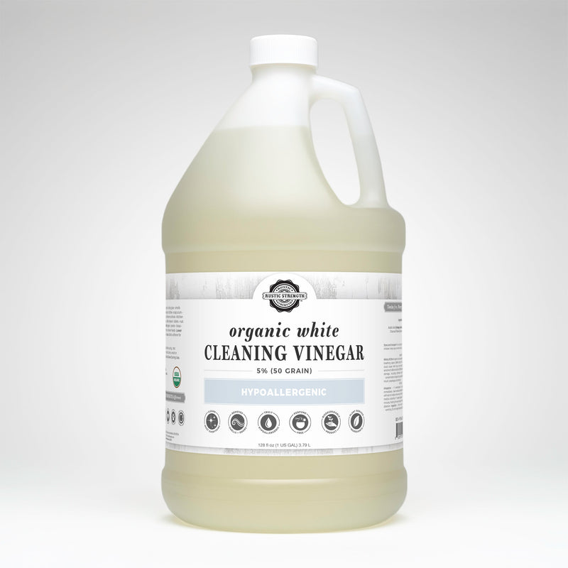 Rustic Strength Organic White Cleaning Vinegar | 5% (50 grain) Multi-Purpose Cleaner