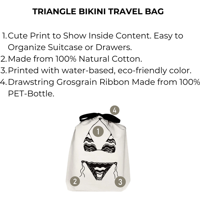 Bag-All - Triangle Bikini Travel Bag, Cream