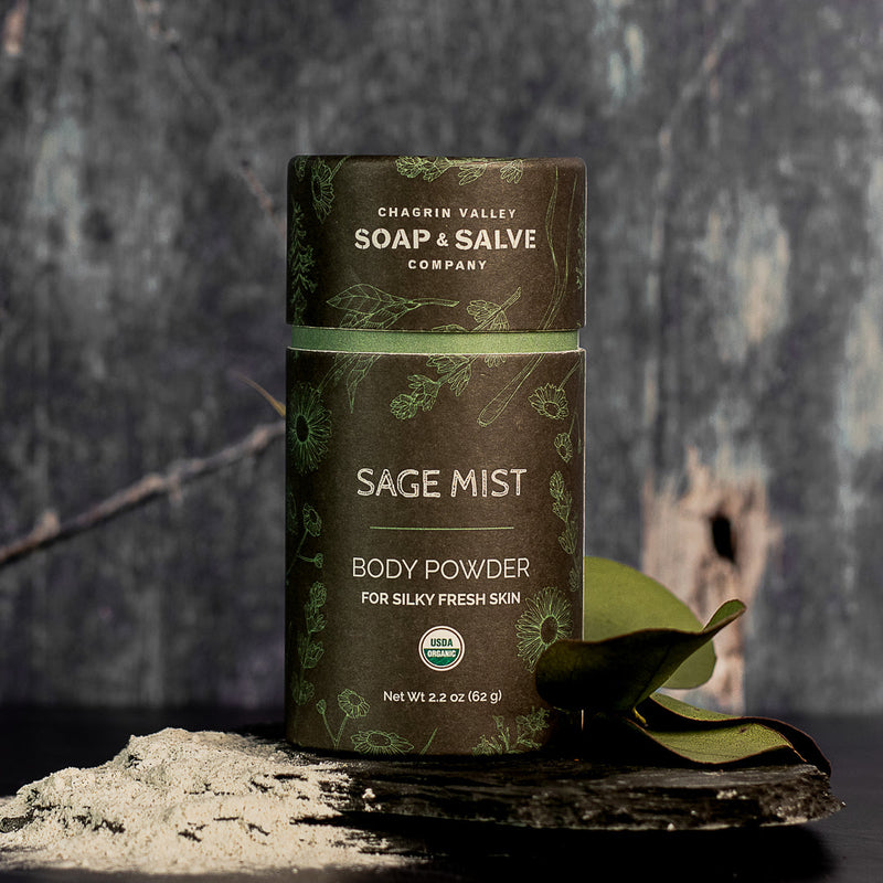 Chagrin Valley Soap & Salve Body Powder: Sage Mist Body Powder