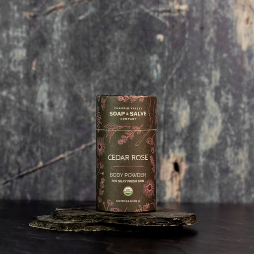 Chagrin Valley Soap & Salve Body Powder: Cedar Rose Body Powder